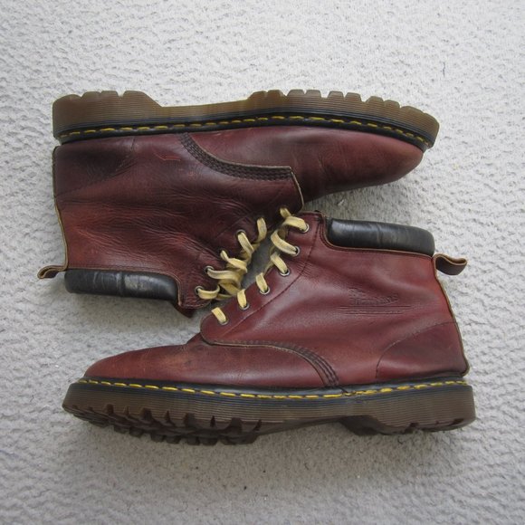 Dr Doc Martens Boots Mens Size 12 Red Leather The Original Chukka Ankle England main image 12